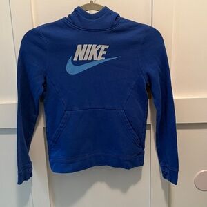 Boys Nike Royal Blue Pullover hoodie with Logo and front pocket  size small